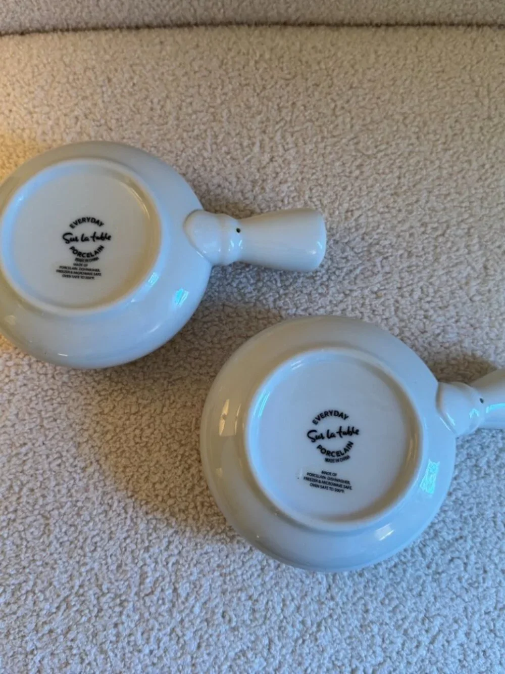 Set of 2 Sur La Table French Onion Soup Bowls